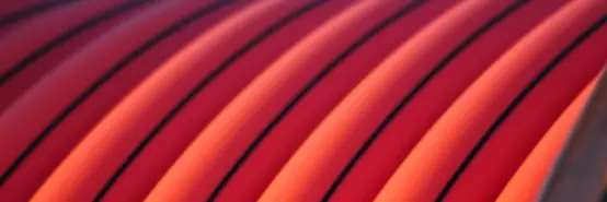 Plastic orange pipe spool